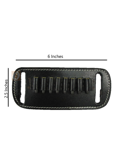 Leather Ammo Holder for 22 LR Belt-Slide Carrier