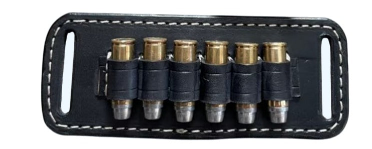 Leather Ammo Holder for 44 Magnum Belt-Slide Carrier
