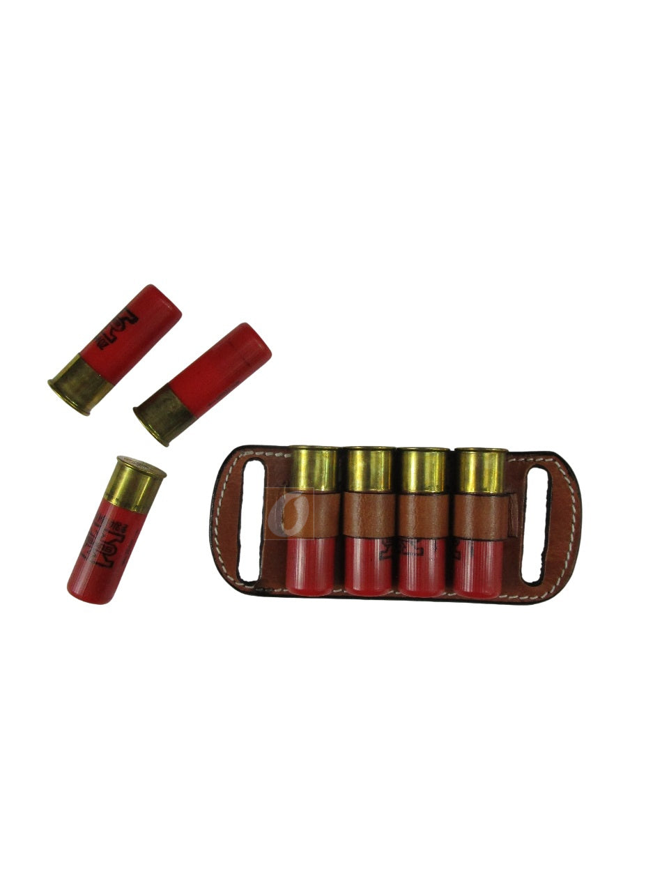 Leather Shotgun Ammo Holder for 12 Gauge Belt-Slide Carrier