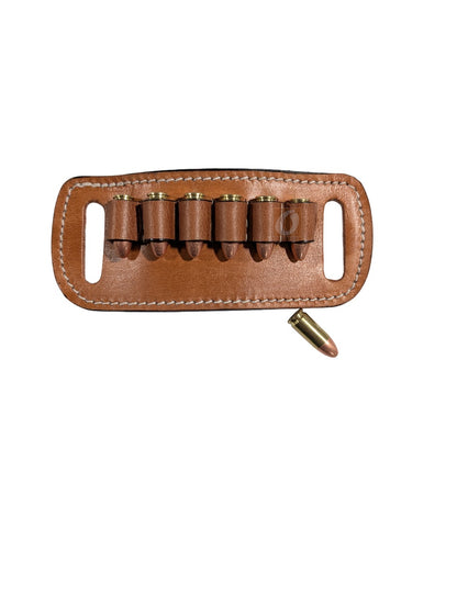 Leather Ammo Holder 9mm Belt-Slide Carrier