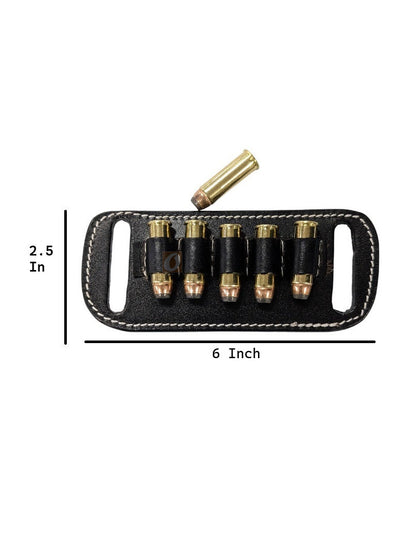 Leather Ammo Holder for 44 Magnum Belt-Slide Carrier