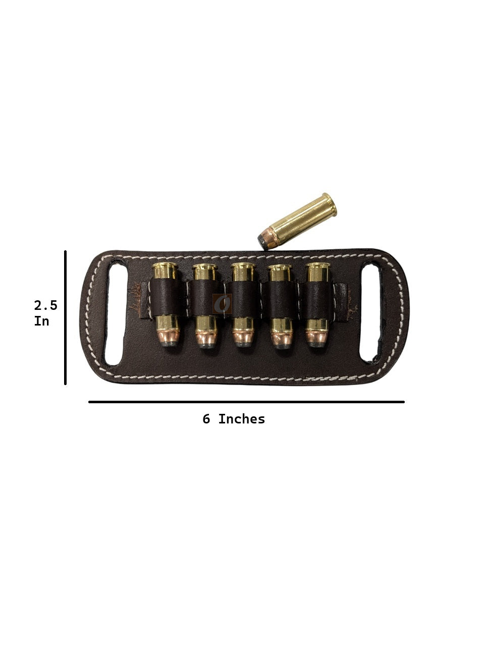 Leather Ammo Holder for 44 Magnum Belt-Slide Carrier