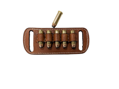 Leather Ammo Holder for 44 Magnum Belt-Slide Carrier