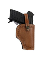 keltec 5.7 28 leather holster front view tan color