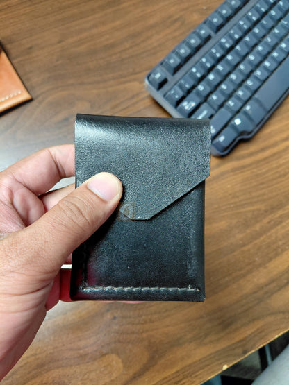 Men's Leather Trifold Wallet – Thick Saddle Leather Minimalist Style