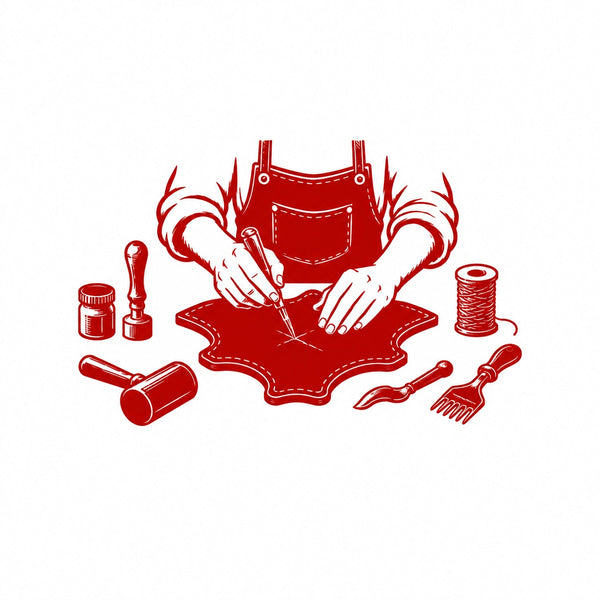 illustration of handmade leather work 
