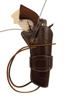 leather holster for smokewagon 357 mag back view brown color front view