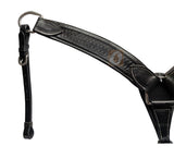 western breast collar spikes tooled side view