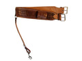 Western Back Cinch Barbed Wire Tooled Leather Trail Horse Rear Girth
