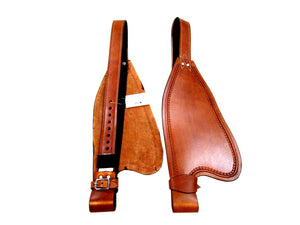 Brown Leather Western Saddle Fender Set Replacement Horse Hobble Strap