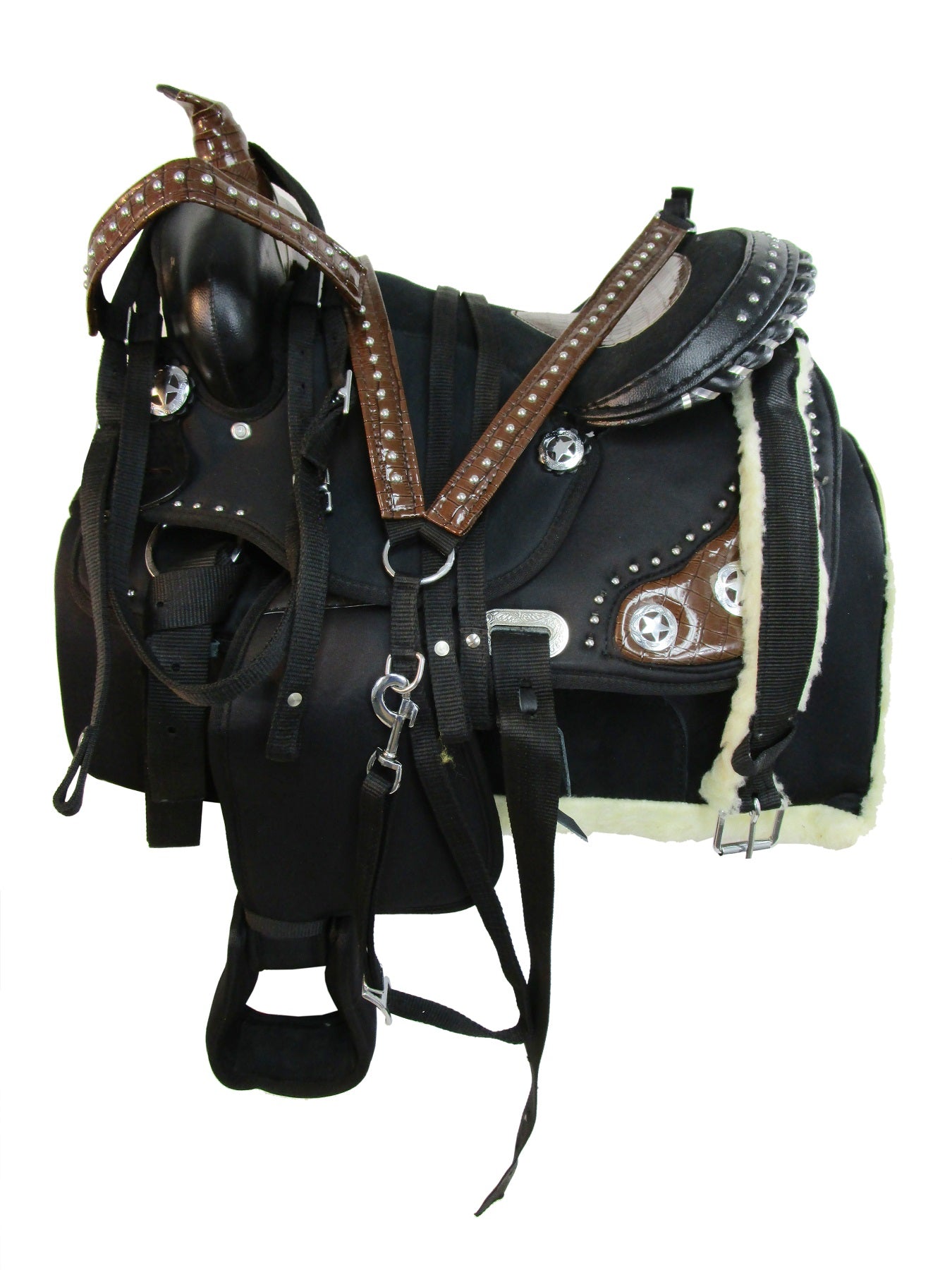 Selle en cuir Western Trail Pleasure Frontier Rodeo faite à la main Selle en cuir Western Trail Pleasure Frontier Rodeo faite à la main