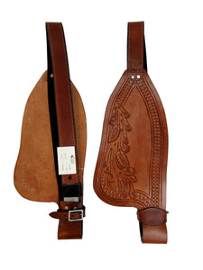 Rodeo Western Saddle Fender Ranch Tooled Leather Horse Pleasure Replacement Pair