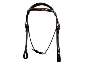 Silver Studded Headstall Barrel Racing Tack Set Trail Western Bridle