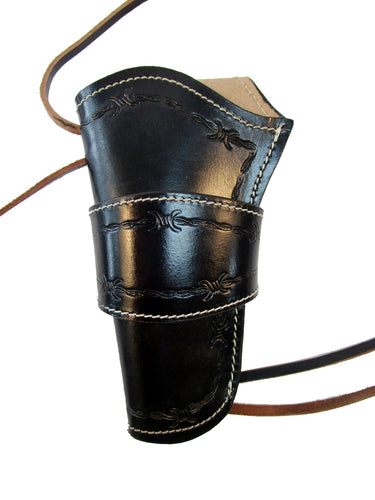 Right hand leather holster designed for revolvers and 1911 pistols. Durable, high-quality leather provides secure fit and comfort for everyday carry
