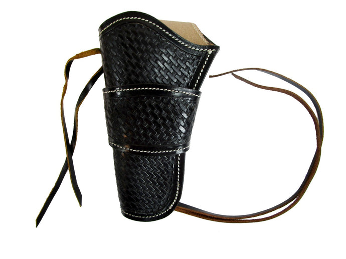 Basket Tooled Leather Single Action Western Cowboy Holster Gun Case