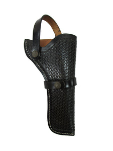 Leather Holster Western Cowboy Basket Tooled Revolver Pistol Case Gun Holder