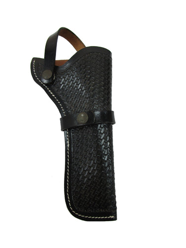 Leather Holster Western Cowboy Basket Tooled Revolver Pistol Case Gun Holder