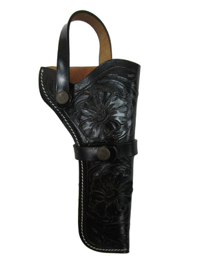 Leather Holster Western Cowboy Floral Tooled Revolver Pistol Case Gun Holder