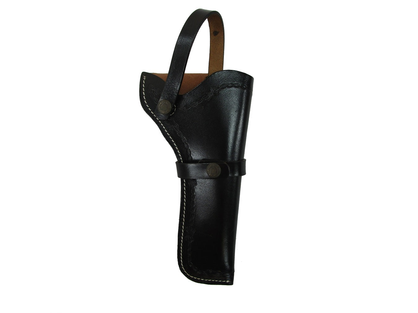 Leather Holster Western Cowboy Barbed Tooled Revolver Pistol Case