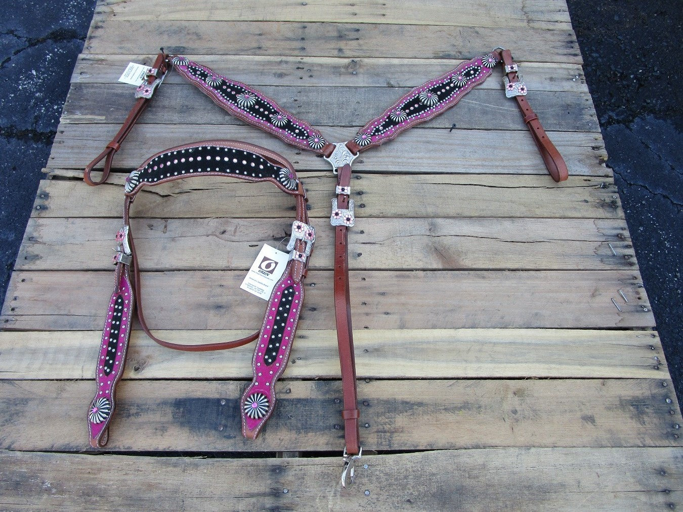 Western Bling Tack Set of Headstall and Breast Collar 