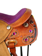 Kids Purple Western Saddle Youth Pony Child Barre Racing 12 13 Tack
