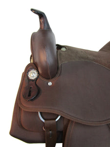 Extra Comfy Western Trail Riding Synthetic Horse Saddle Set 15 16 17
