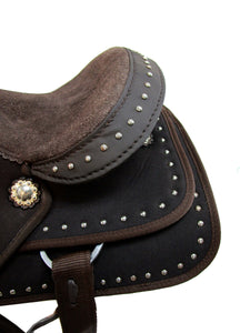Deep Seat Kids Western Barrel Racing Saddle 12 13 14 Youth Child Trail Pleasure