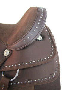 Extra Comfy Western Trail Riding Synthetic Horse Saddle Set 15 16 17