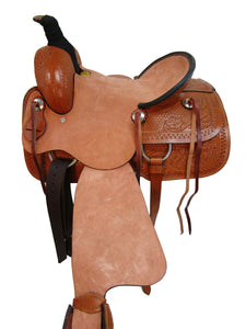 Ranch Saddle Western Horse Roping Trail Tooled Leather 15 16 17 Tack