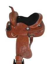 Kids Western Saddle Youth Trail Barrel Racing Leather Horse Tack 12 13 14
