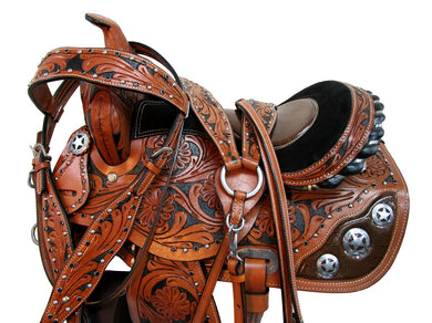 Western Trail Saddle Youth Kids Child Horse Pleasure Brown Leather 14 13 12 10
