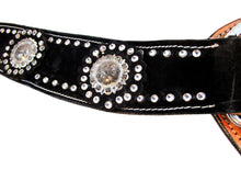 Show Event Trail Black Western Headstall Breast Collar Set