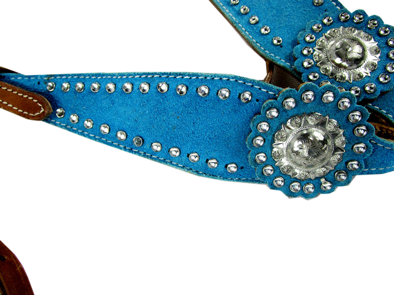 Show Event Trail Blue Western Headstall Breast Collar Set