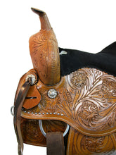 15 16 Show Trail Tooled Pleasure Leather Western Barrel Saddle