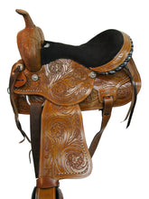 15 16 Show Trail Tooled Pleasure Leather Western Barrel Saddle