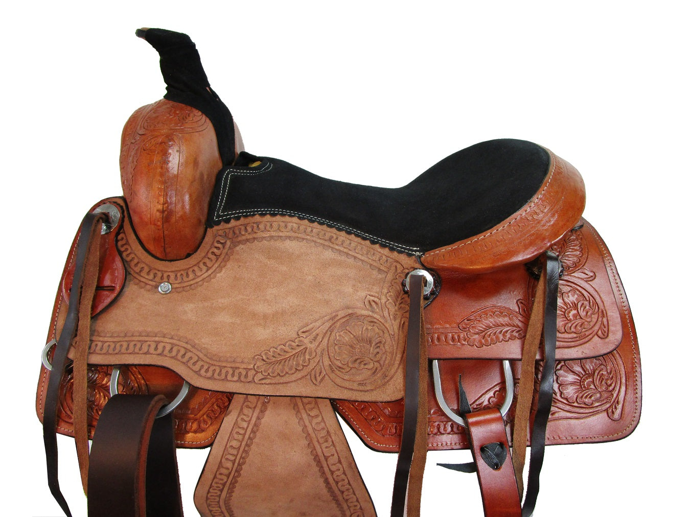 Roping Ranch Saddle Working Trail Pleasure Western Horse 15 16 17 Tack