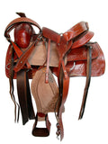 15 16 17 Roping Western Saddle Ranch Horse Pleasure Trail Leather Tack