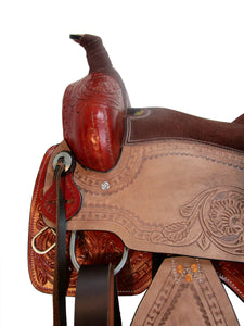 15 16 17 Roping Western Saddle Ranch Horse Pleasure Trail Leather Tack