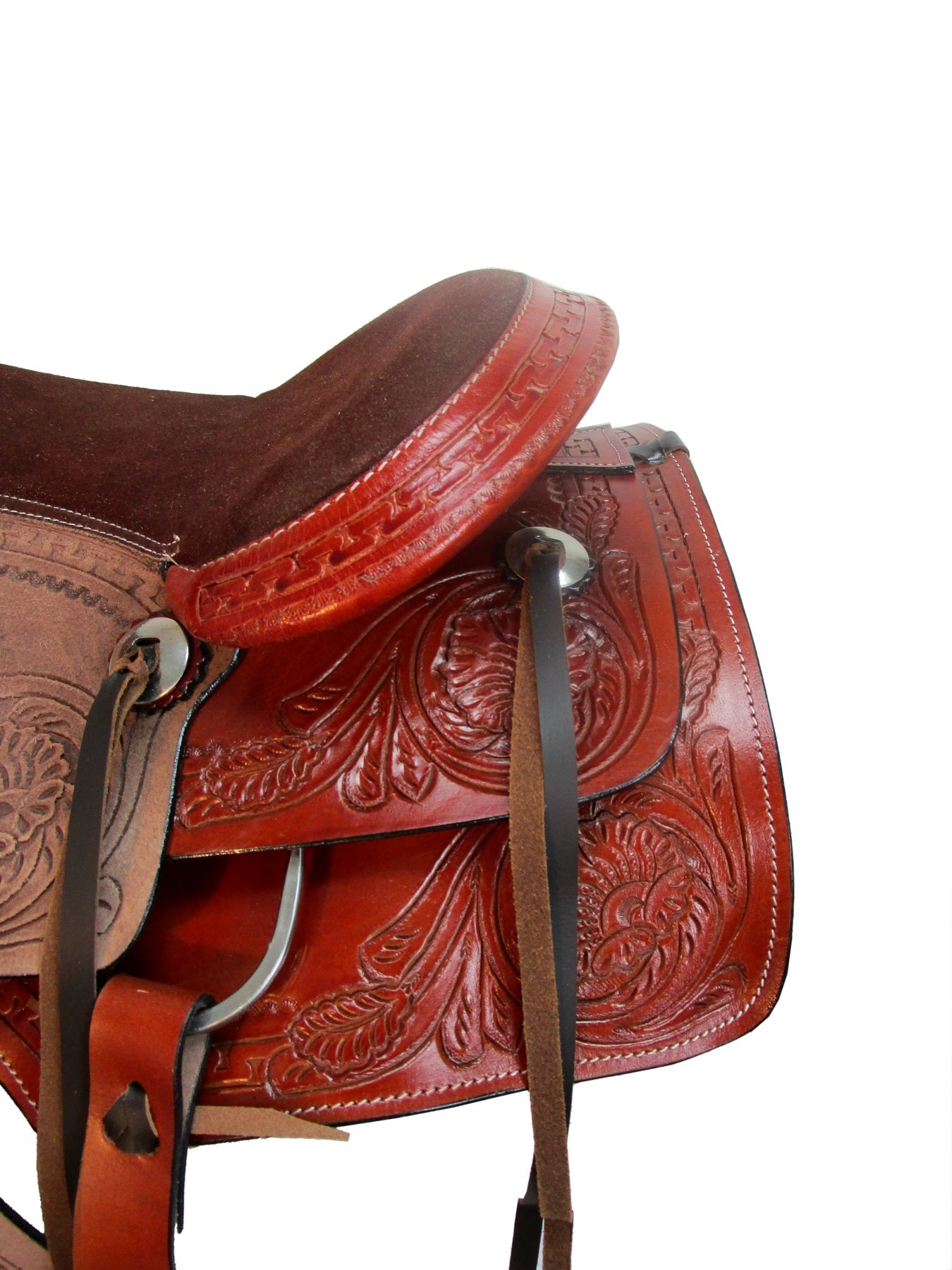 15 16 17 Roping Western Saddle Ranch Horse Pleasure Trail Leather Tack