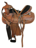 Western Saddle Barrel Racing Trail Horse Tooled Leather 15 16 17 18