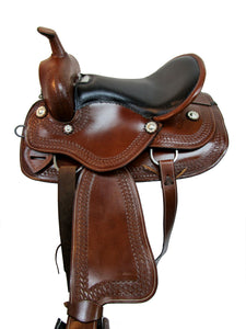 Western Saddle Barrel Trail Dark Brown Roping Horse Tack 15 16 17 18
