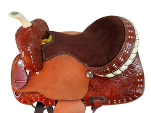 Barrel Saddle Western Trail Show Racing Horse Pleasure Tack 15 16 Set