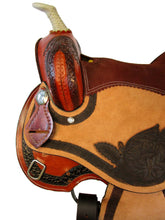 Western Barrel Racing Saddle Trail Horse Brown Tooled Show Tack 15 16