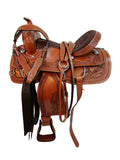 Western 14 13 12 10 Pleasure Barrel Racing Pferdesattel Leder Trail Tack Set