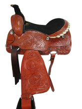 15 16 17 Silver Studded Floral Tooled Trail Ranch Roping Western Saddle