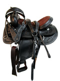 15 16 17 18 Dark Brown Leather Pleasure Trail Barrel Western Saddle