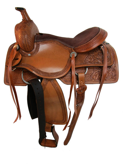 Western Saddle Roping Horse Pleasure Trail Leather Tack 15 16 17 18