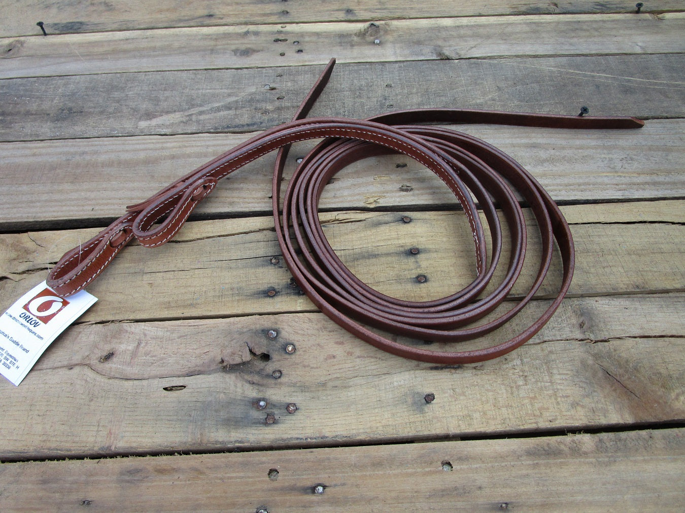 Western Split Reins Headstall Leather Tie End Barrel Horse Tack